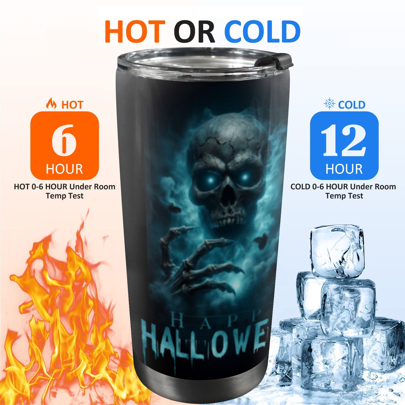 Happy Hello Ween 20oz Mobile Tumbler with Lid (Black Lock)