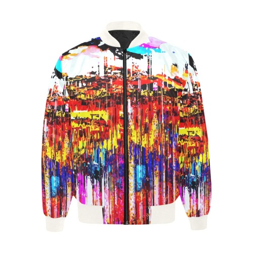 tintaliquida 2_vectorized All Over Print Quilted Bomber Jacket for Men (Model H33)