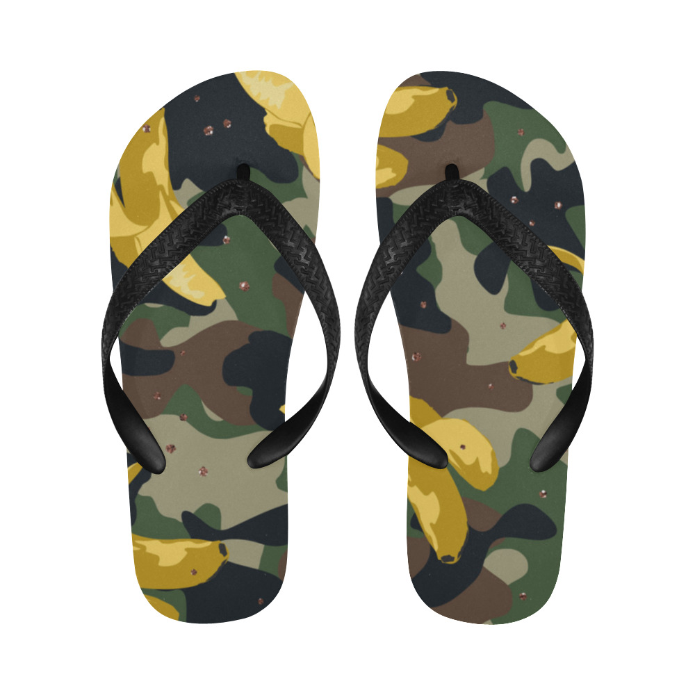 Military bananas Flip Flops for Men/Women (Model 040)