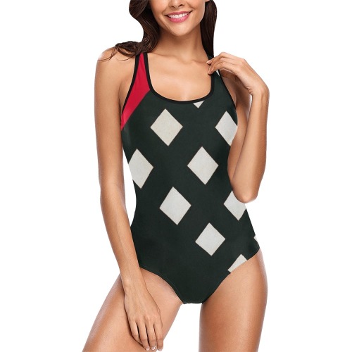 Counter-composition XV by Theo van Doesburg- Vest One Piece Swimsuit (Model S04)