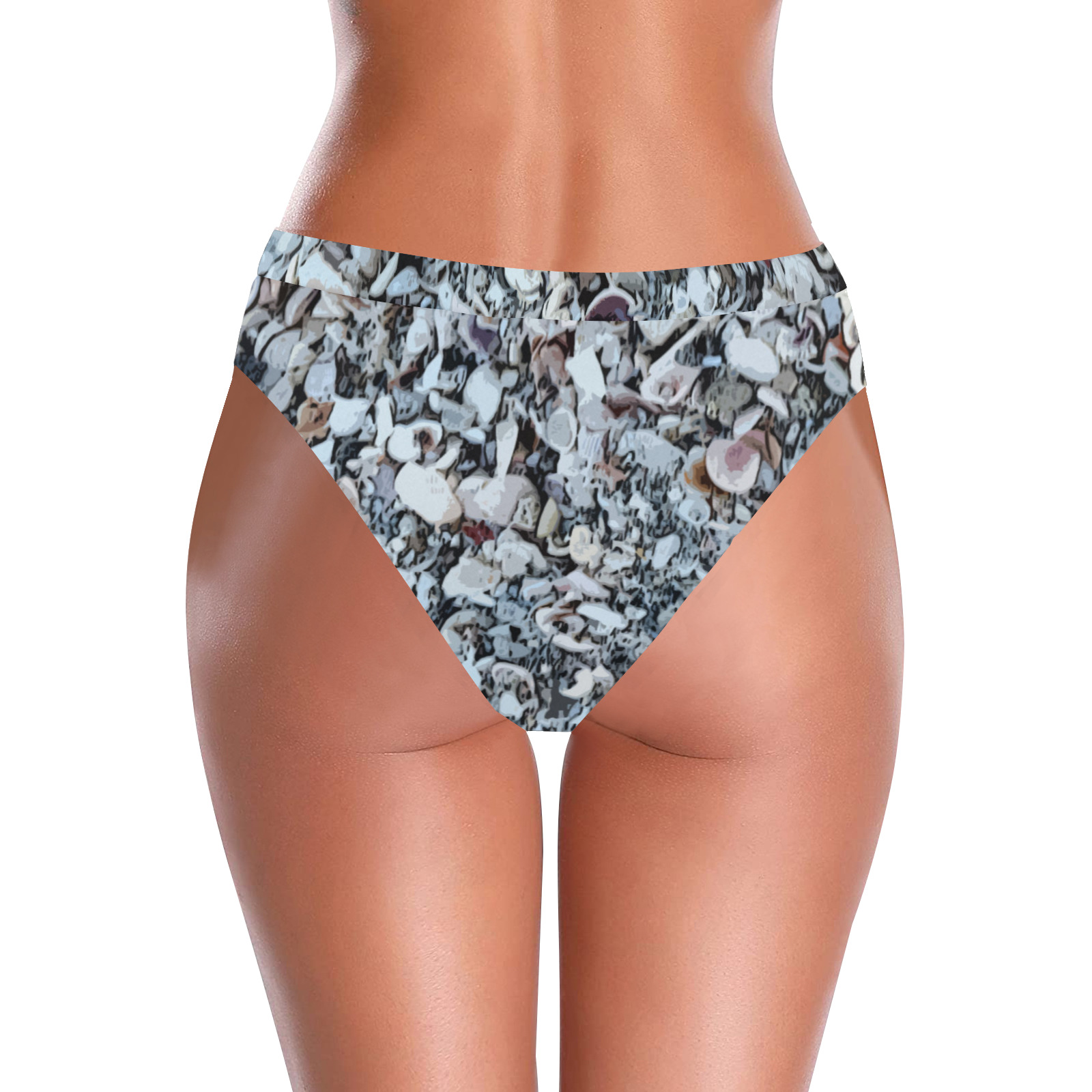 Shells On The Beach 7294 High-Waisted High-Cut Bikini Bottom (Model S07)