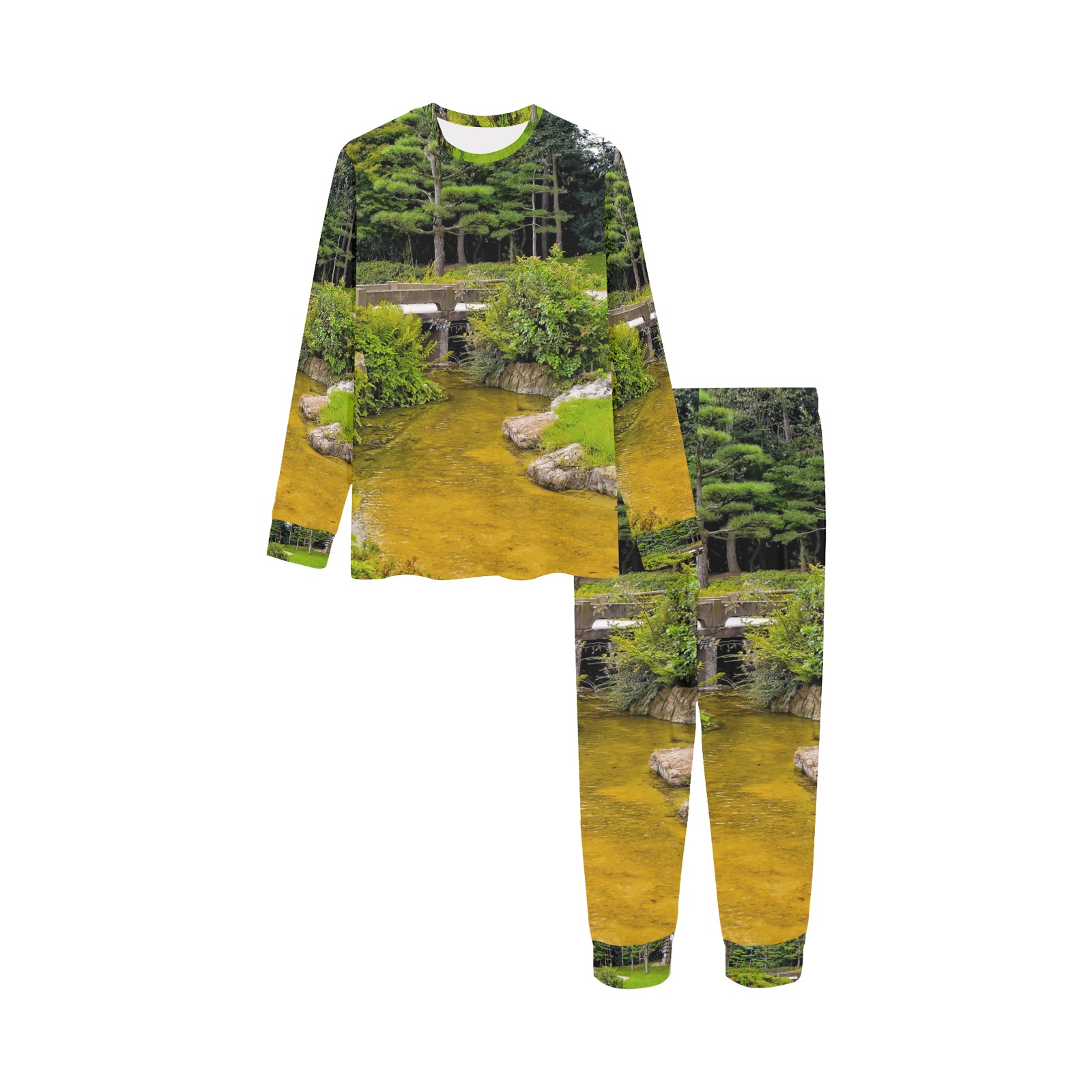 Japanese garden Kids' All Over Print Pajama Set