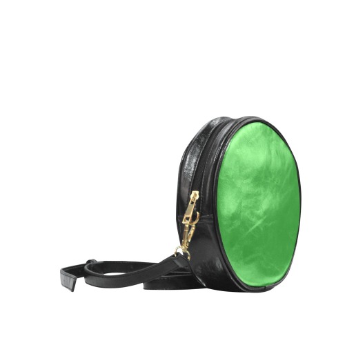 color forest green Round Sling Bag (Model 1647)