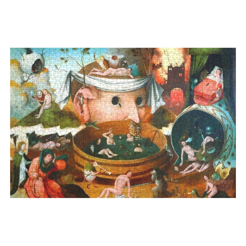 Hieronymus Bosch-The Vision of Tondal 1000-Piece Wooden Photo Puzzles