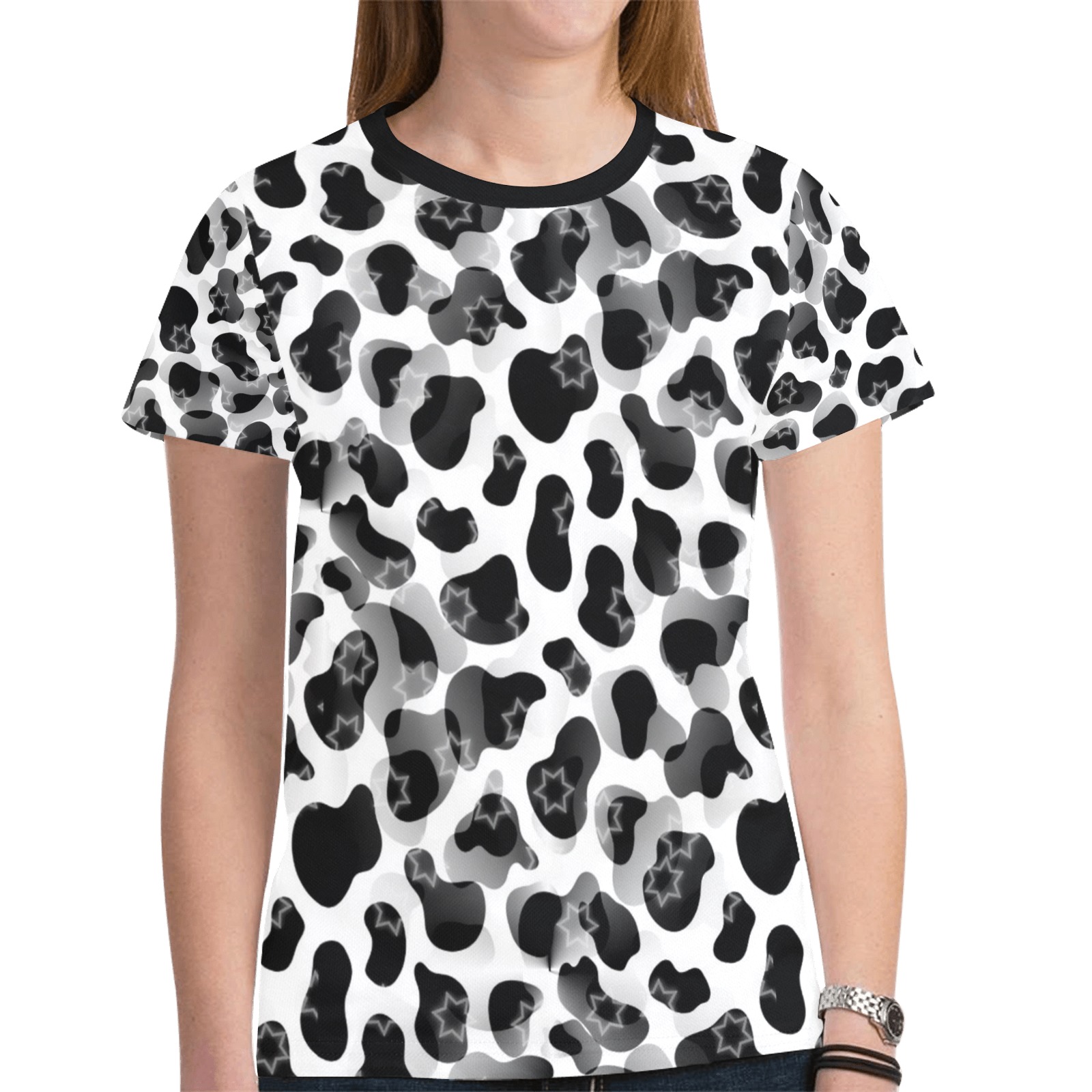 Cowhide by Artdream New All Over Print T-shirt for Women (Model T45)