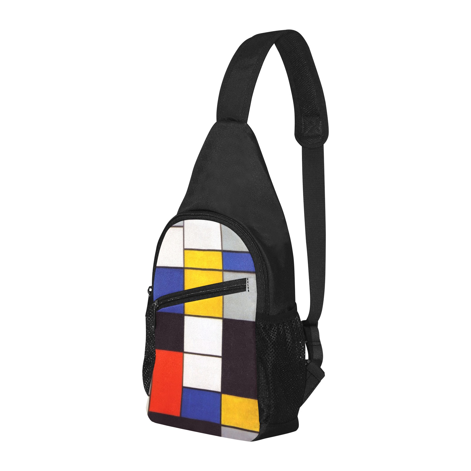 Composition A by Piet Mondrian Chest Bag-Front Printing (Model 1719)
