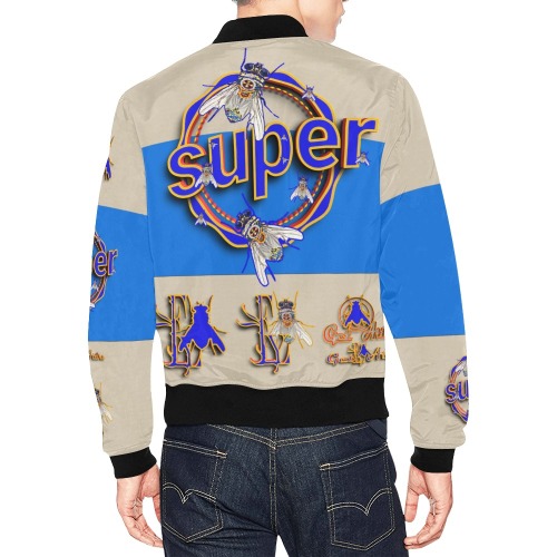 Super Fly Collectable Fly All Over Print Bomber Jacket for Men (Model H19)