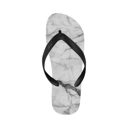 White gray marble texture Flip Flops for Men/Women (Model 040)