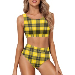 Barclay Dress Modern Crop Top Bikini Set (Model S21)