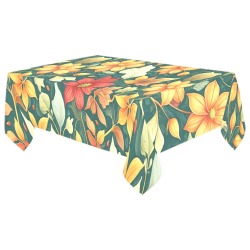 Fabulous Florals 9 Cotton Linen Tablecloth 60"x 104"