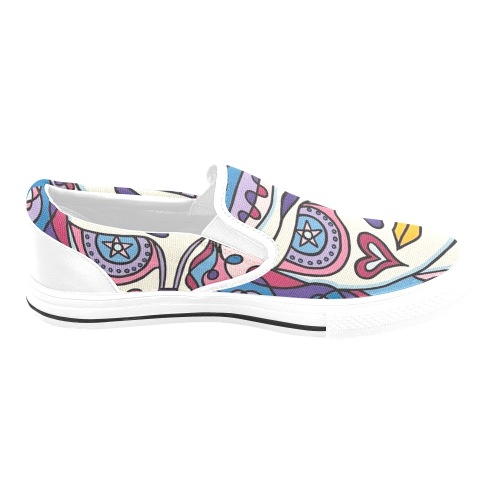 Mystical Women's Slip-on Canvas Shoes (Model 019)