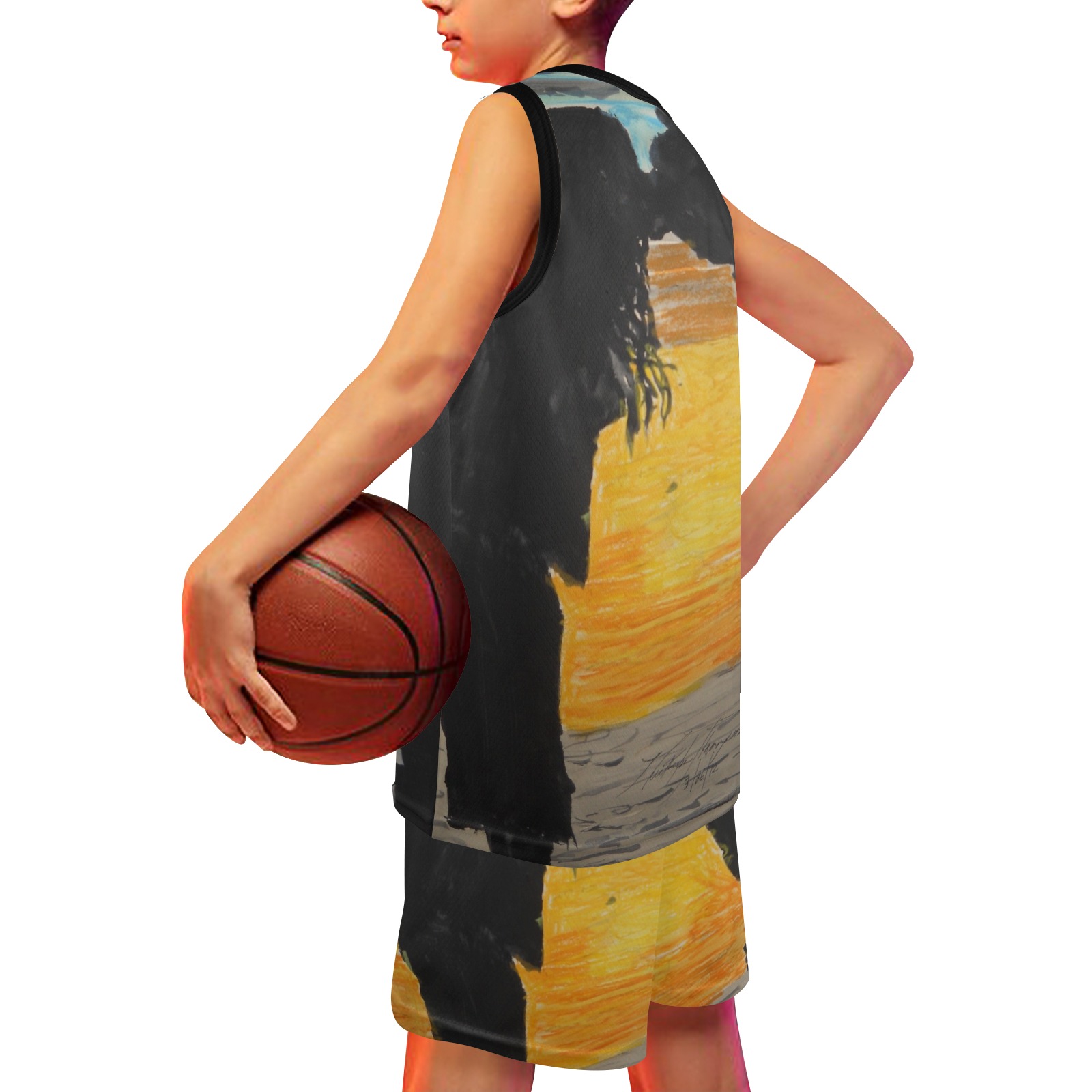 sunset lovers Big Boys' Basketball Uniform