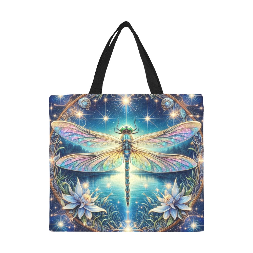 Dragonfly Sparkle All Over Print Canvas Tote Bag/Large (Model 1699)