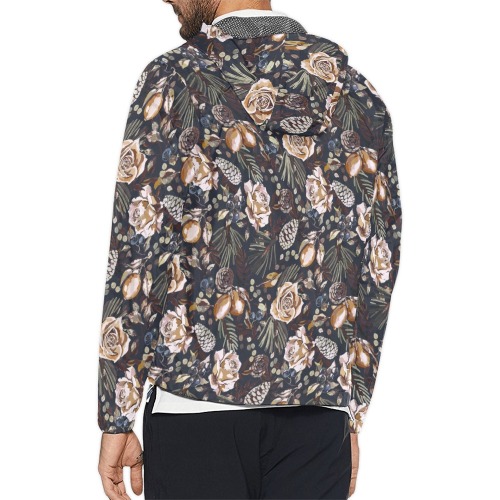 Dark autumn garden B Unisex All Over Print Windbreaker (Model H23)