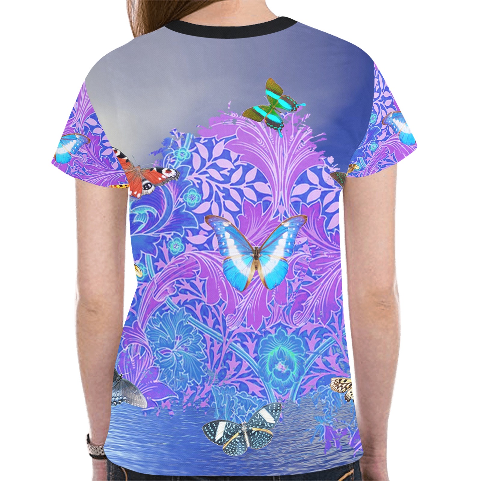 Butterfly Tree New All Over Print T-shirt for Women (Model T45)