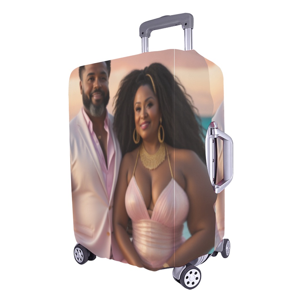 Pink Love Travel Luggage Cover/Large 26"-28"