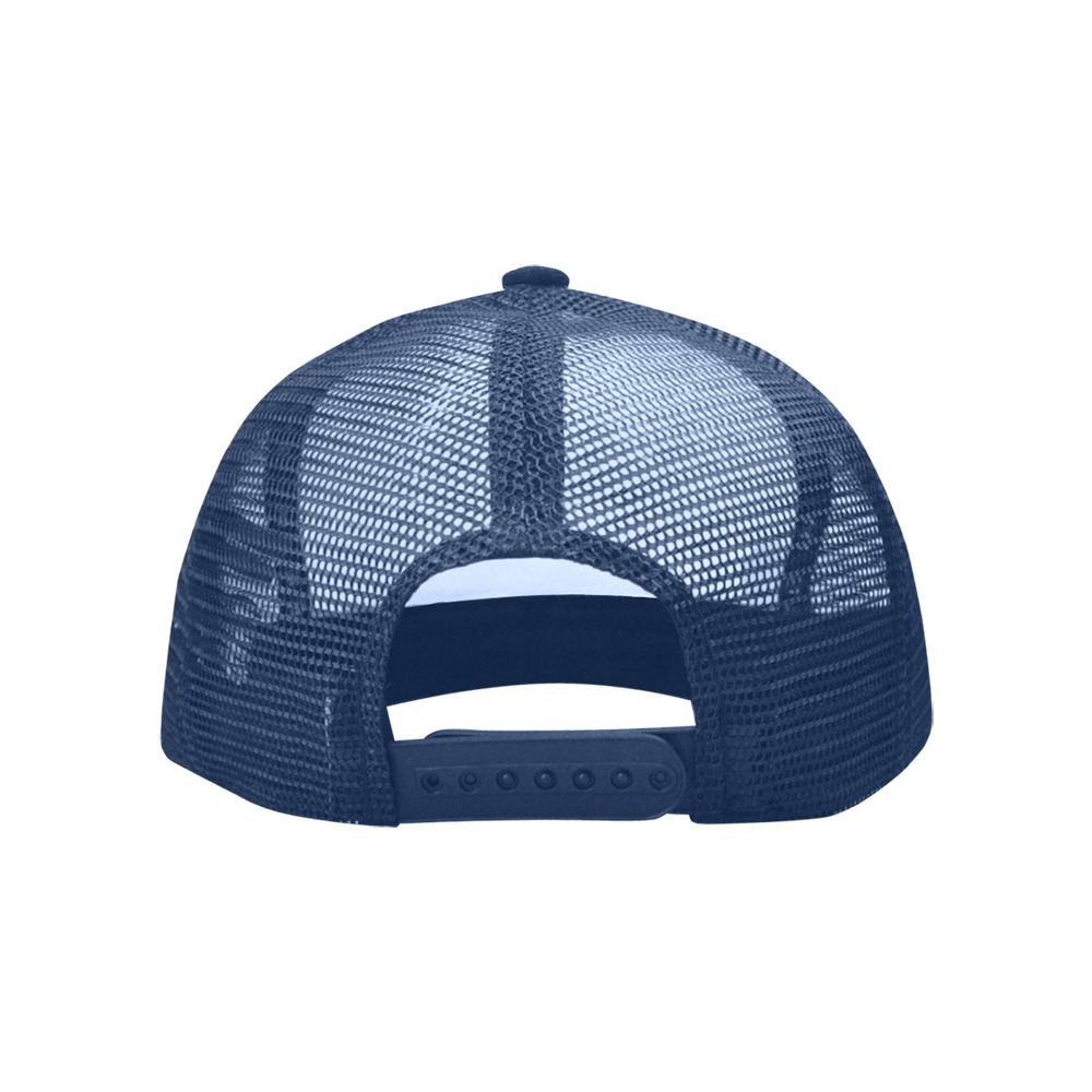 navy cap Trucker Hat H (Front Panel Customization)