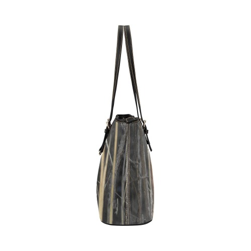 A_woodedescape Leather Tote Bag/Small (Model 1651)