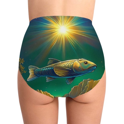 Celestial Swim High-Waisted Bikini Bottom (Model S34)