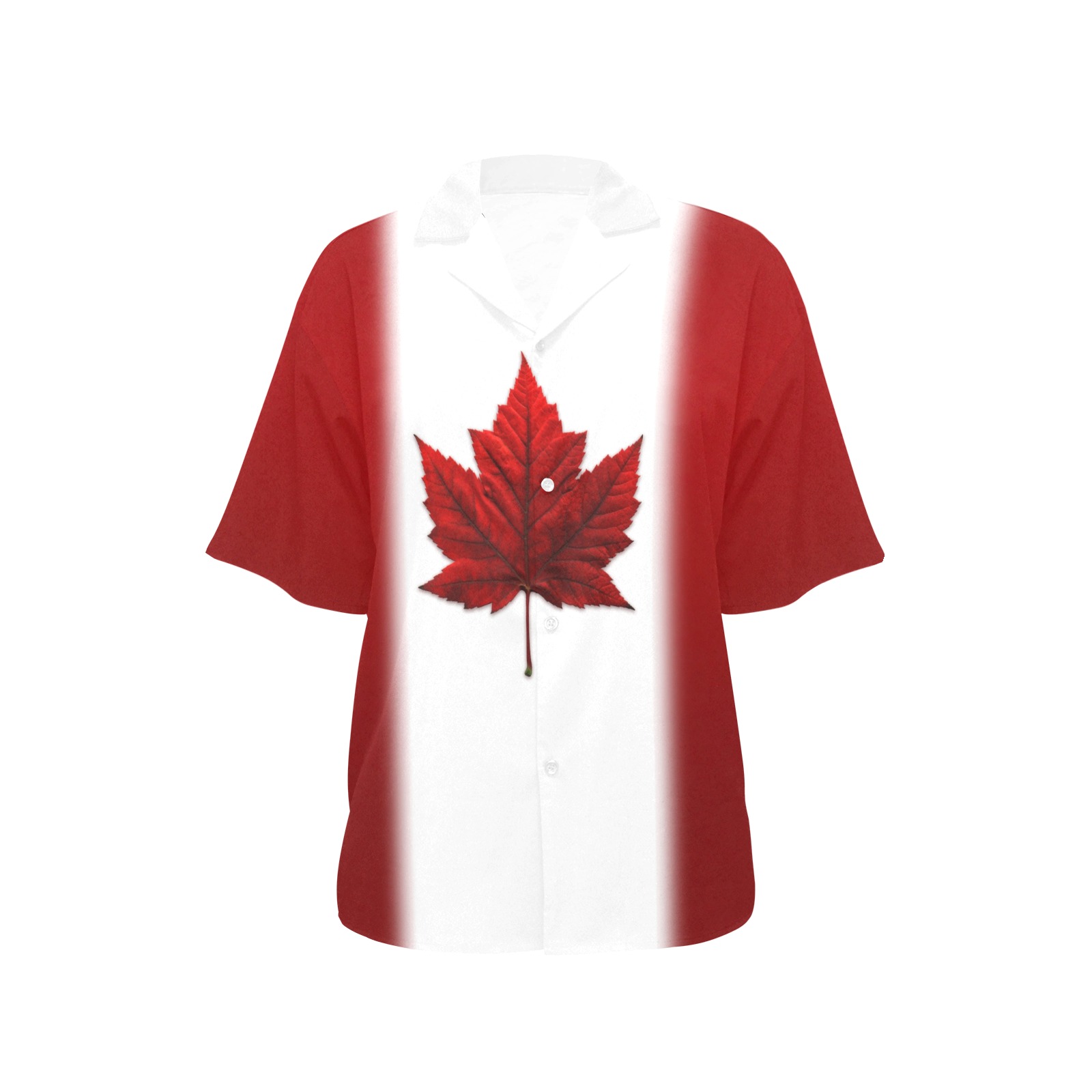 Canada Flag Women's Shirts All Over Print Hawaiian Shirt for Women (Model T58)