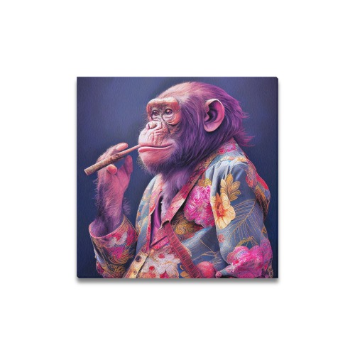 baked chimp 2/4 Upgraded Canvas Print 16"x16"