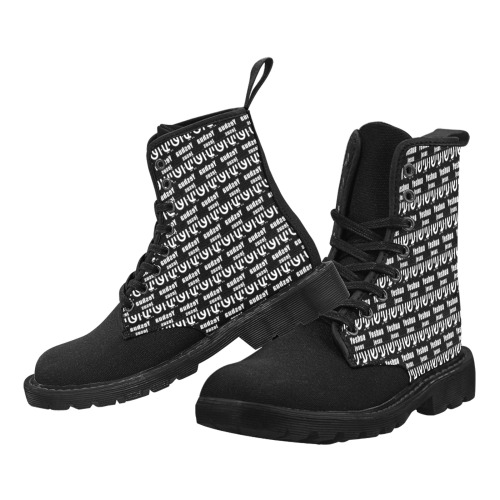 Yeshua Blk Top Boots Men (Blk bottoms) Martin Boots for Men (Black) (Model 1203H)