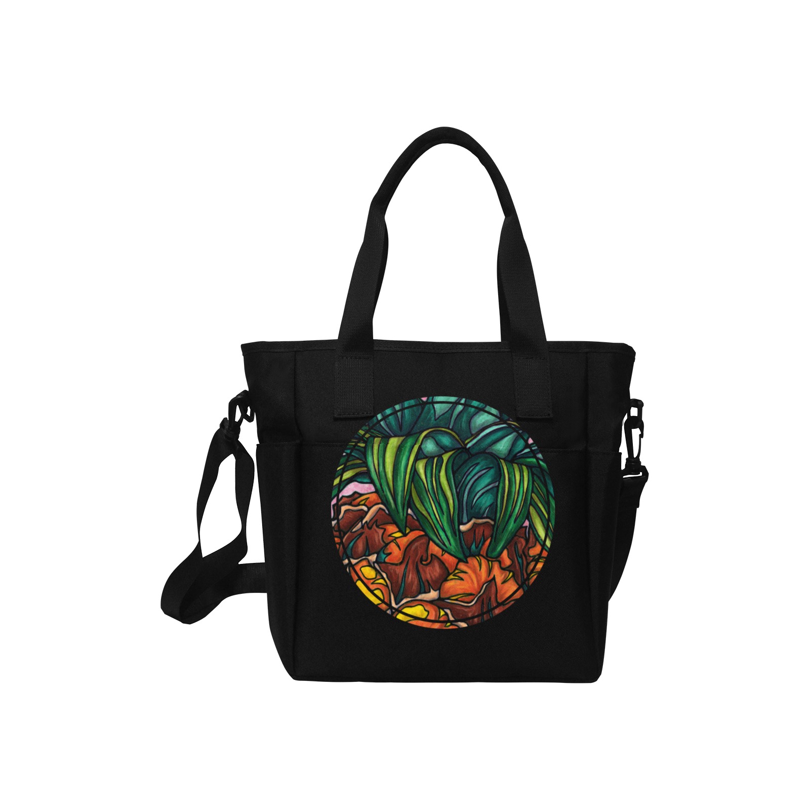 Pineapple Insulated Tote Bag with Shoulder Strap (Model 1724)