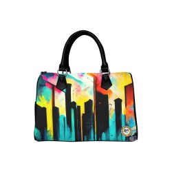 colourful graffiti street Boston Handbag (Model 1621)