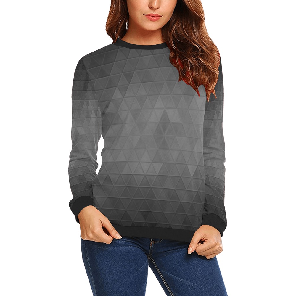 mosaic triangle 15 All Over Print Crewneck Sweatshirt for Women (Model H18)