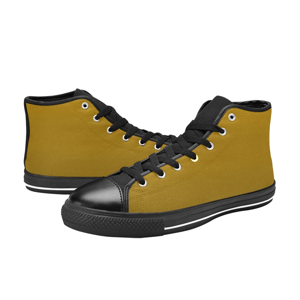 yel spb High Top Canvas Shoes for Kid (Model 017)