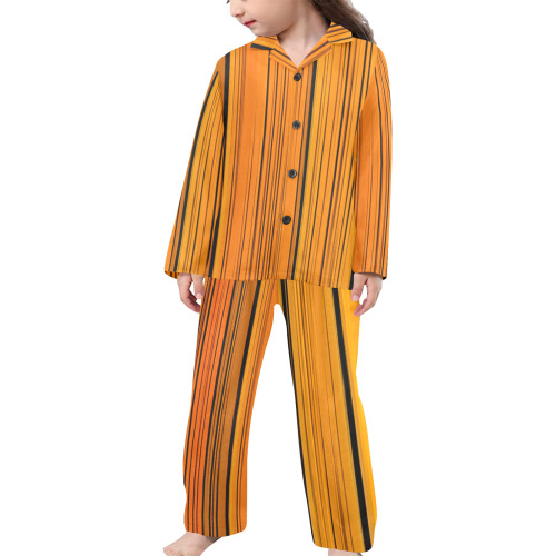 Butterfly Colors Little Girls' V-Neck Long Pajama Set