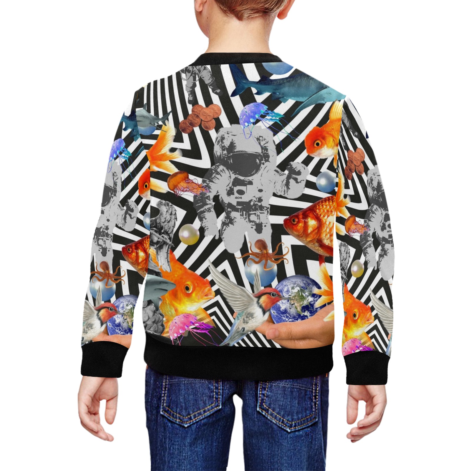 POIN All Over Print Crewneck Sweatshirt for Kids (Model H29)