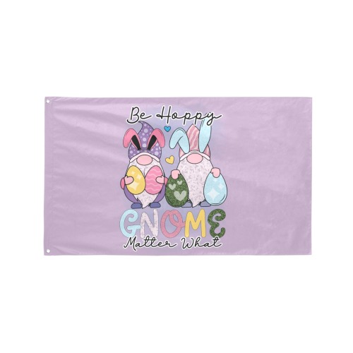 Be Happy Gnome Matter What Garden Flag 59"x35"