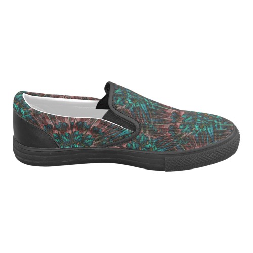Winged Men's Unusual Slip-on Canvas Shoes (Model 019)