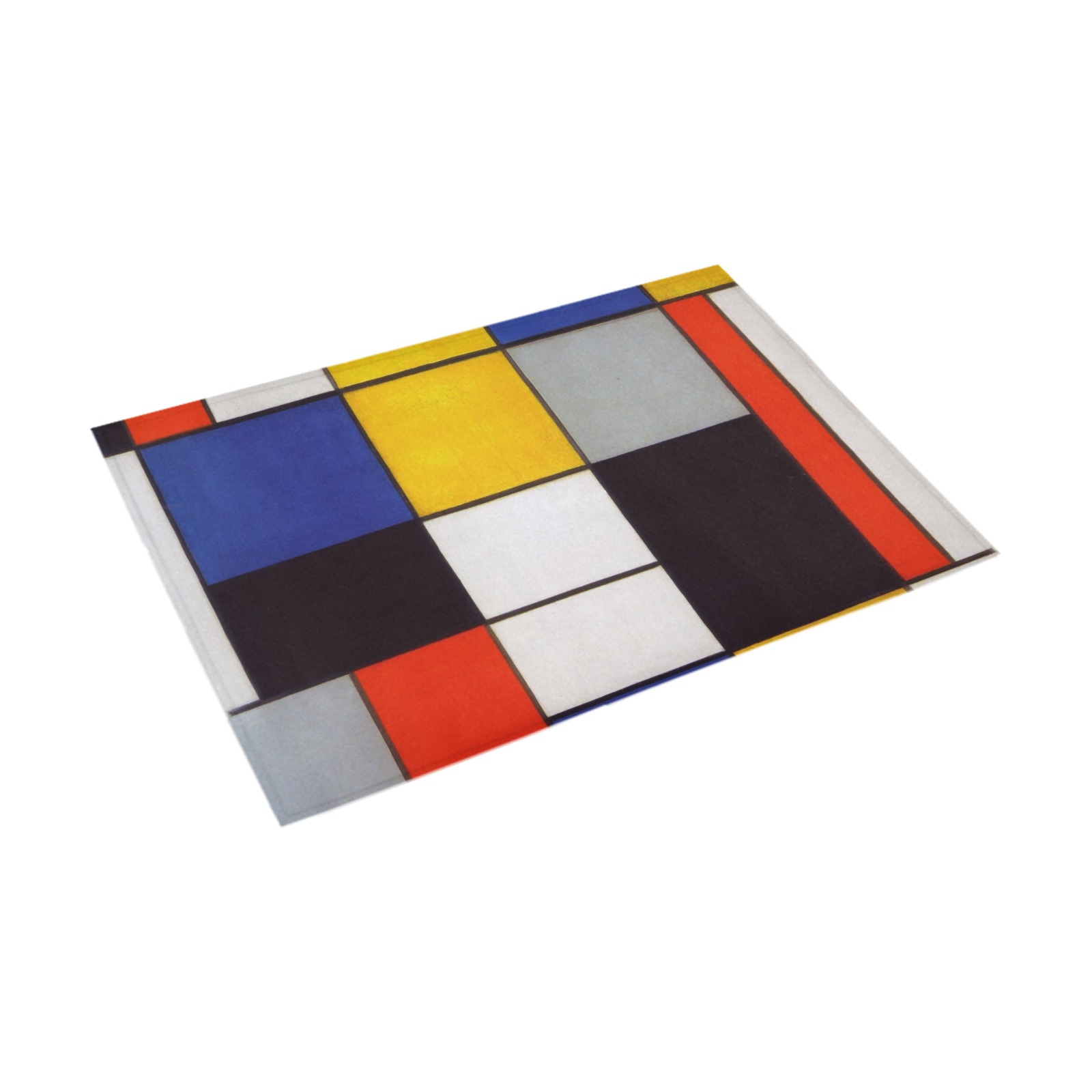 Composition A by Piet Mondrian Azalea Doormat 30" x 18" (Sponge Material)