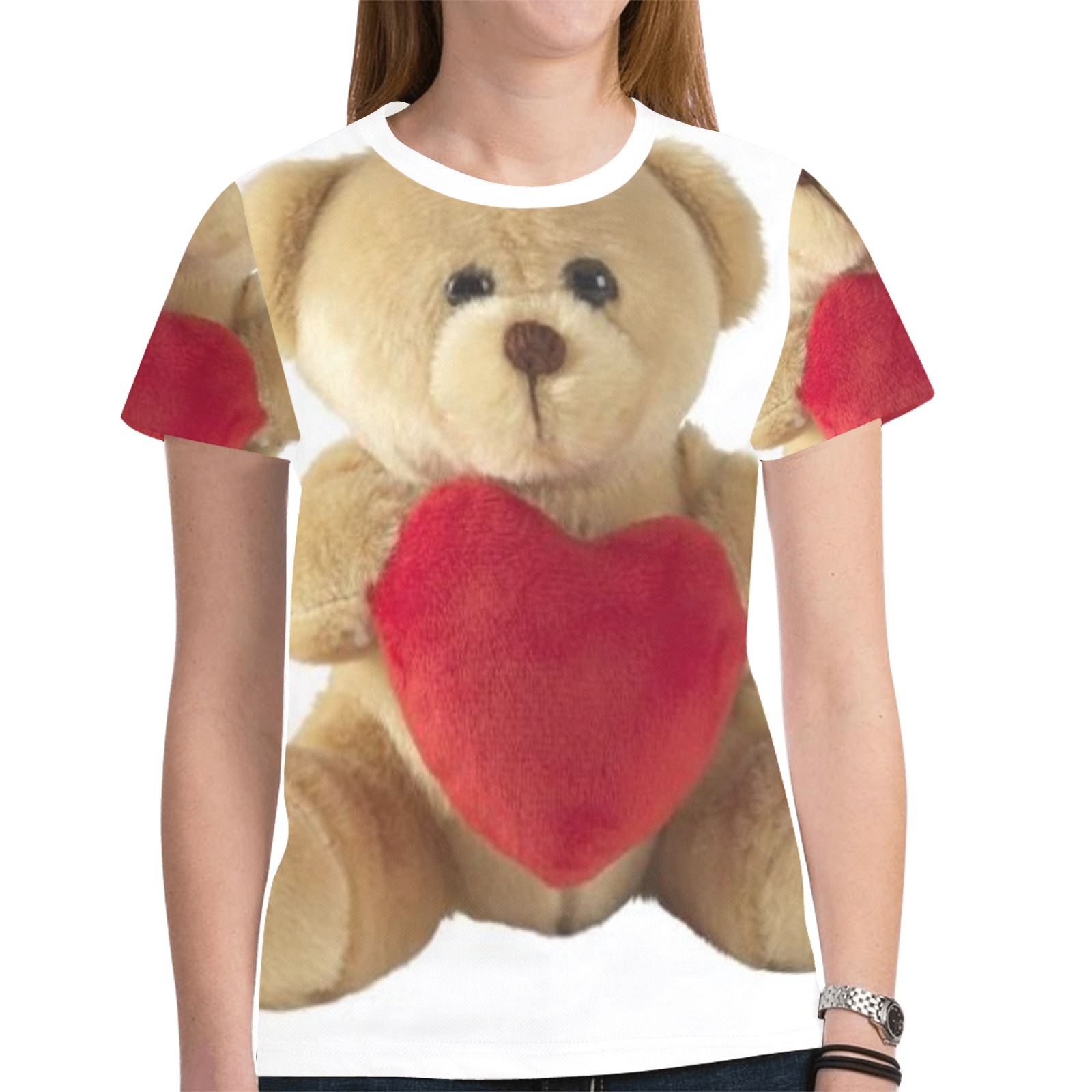 Teddy Bear New All Over Print T-shirt for Women (Model T45)