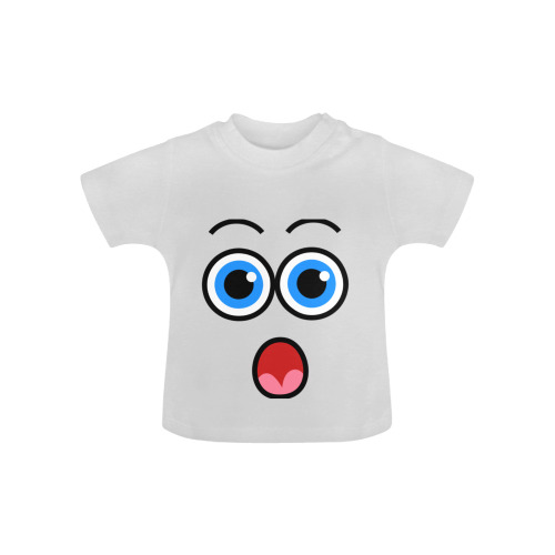 Funny Comic Cartoon Expressive Shocked Face Baby Classic T-Shirt (Model T30)