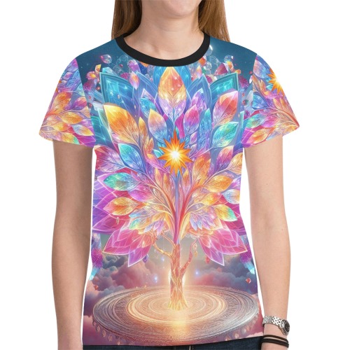 Crystal Tree New All Over Print T-shirt for Women (Model T45)