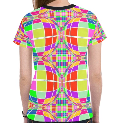 Waterbug Gym Fit Pattern 022 New All Over Print T-shirt for Women (Model T45)