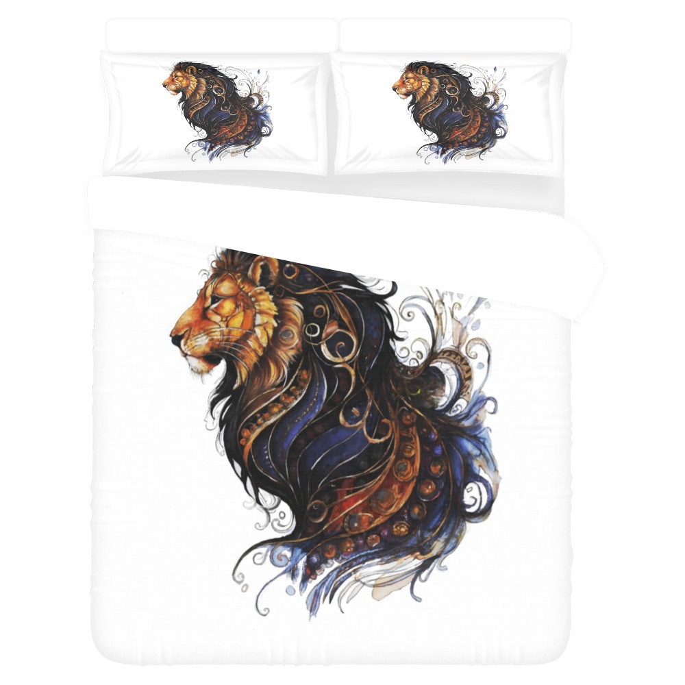 Untamed Spirit, Mystical Lion 3-Piece Bedding Set