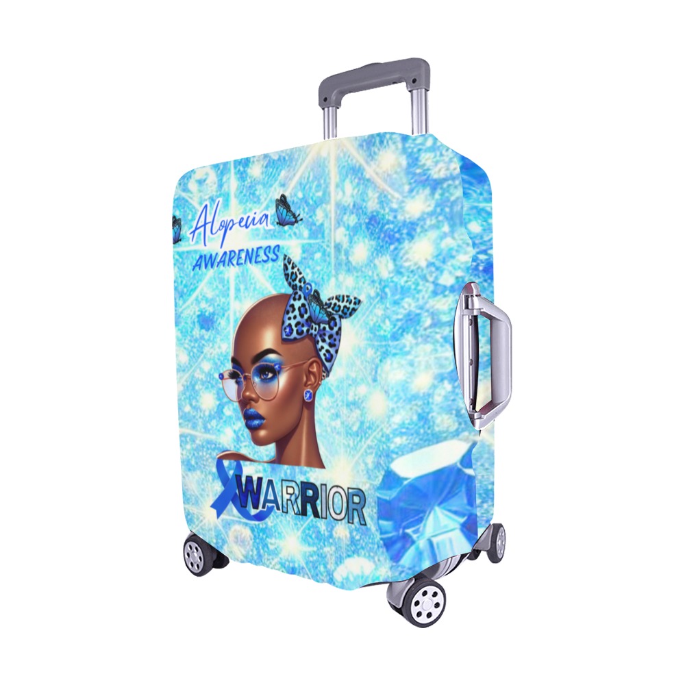 Alopecia Awareness Luggage Cover/Medium 22"-25"