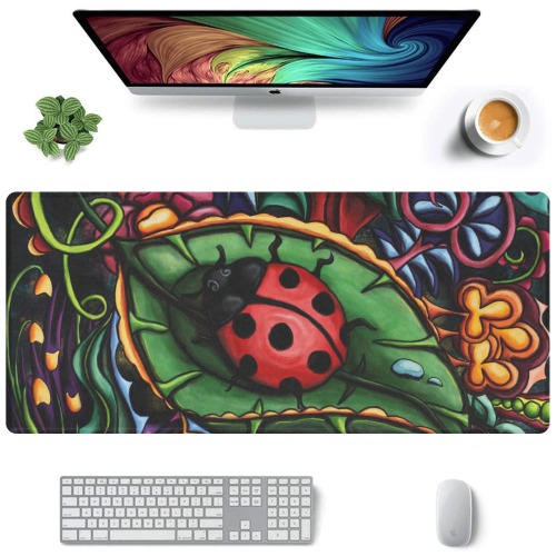Colorful ladybug Gaming Mousepad (35"x16")