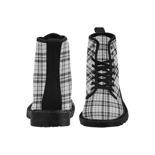 Tartan Martin Boots for Women (Black) (Model 1203H)