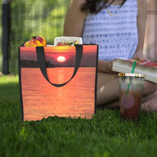 Lady Pink Sunset Collection Picnic Tote Bag (Model 1717)