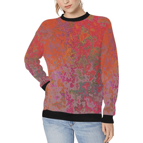 Sweatshirt #27 Women's Rib Cuff Crew Neck Sweatshirt (Model H34)