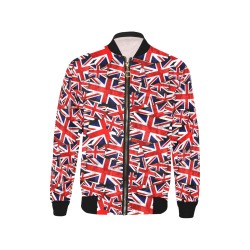 Union Jack British UK Flag Kids' All Over Print Bomber Jacket (Model H40)