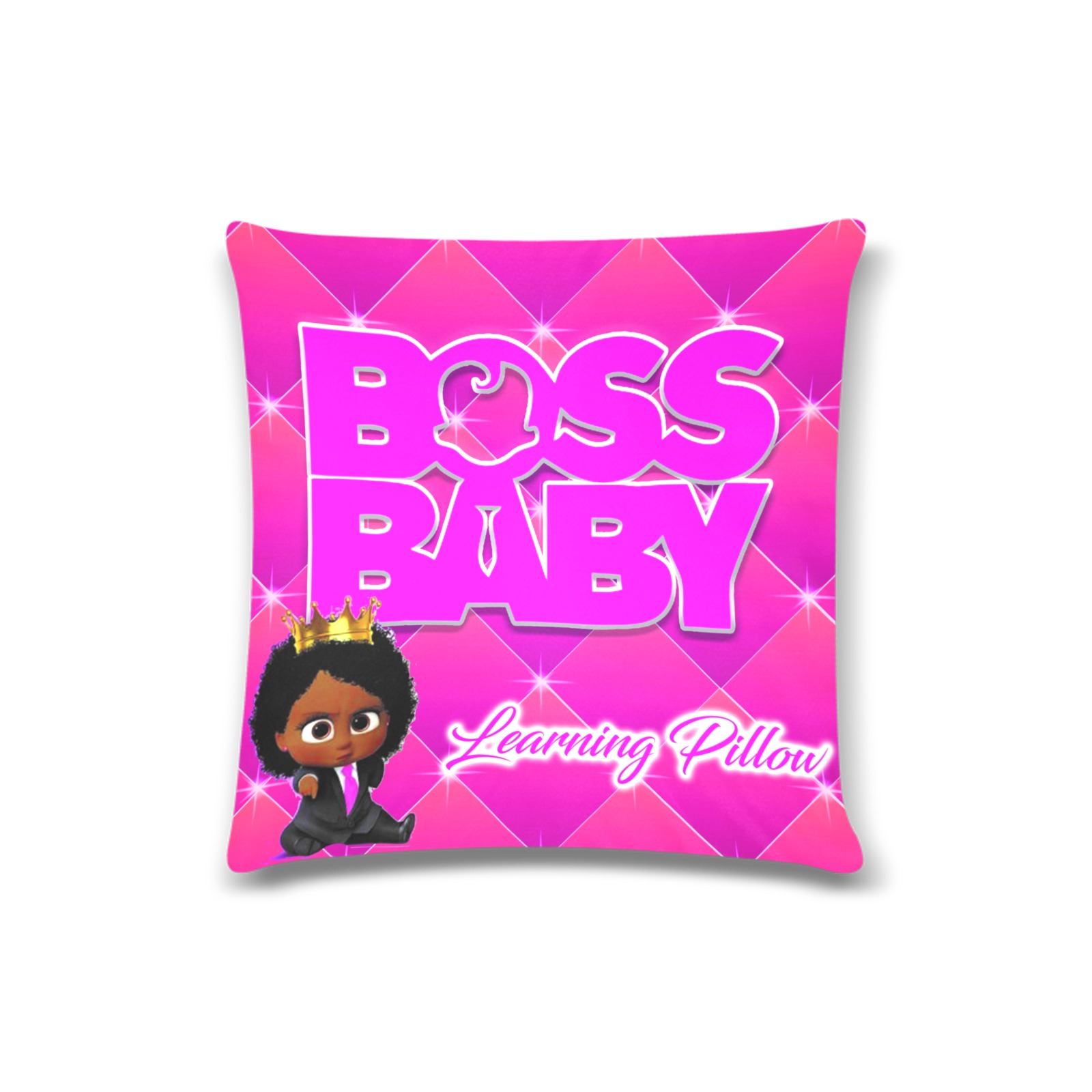 20 Girl Boss Baby Learning Pillow Custom Zippered Pillow Case 16"x16"(Twin Sides)