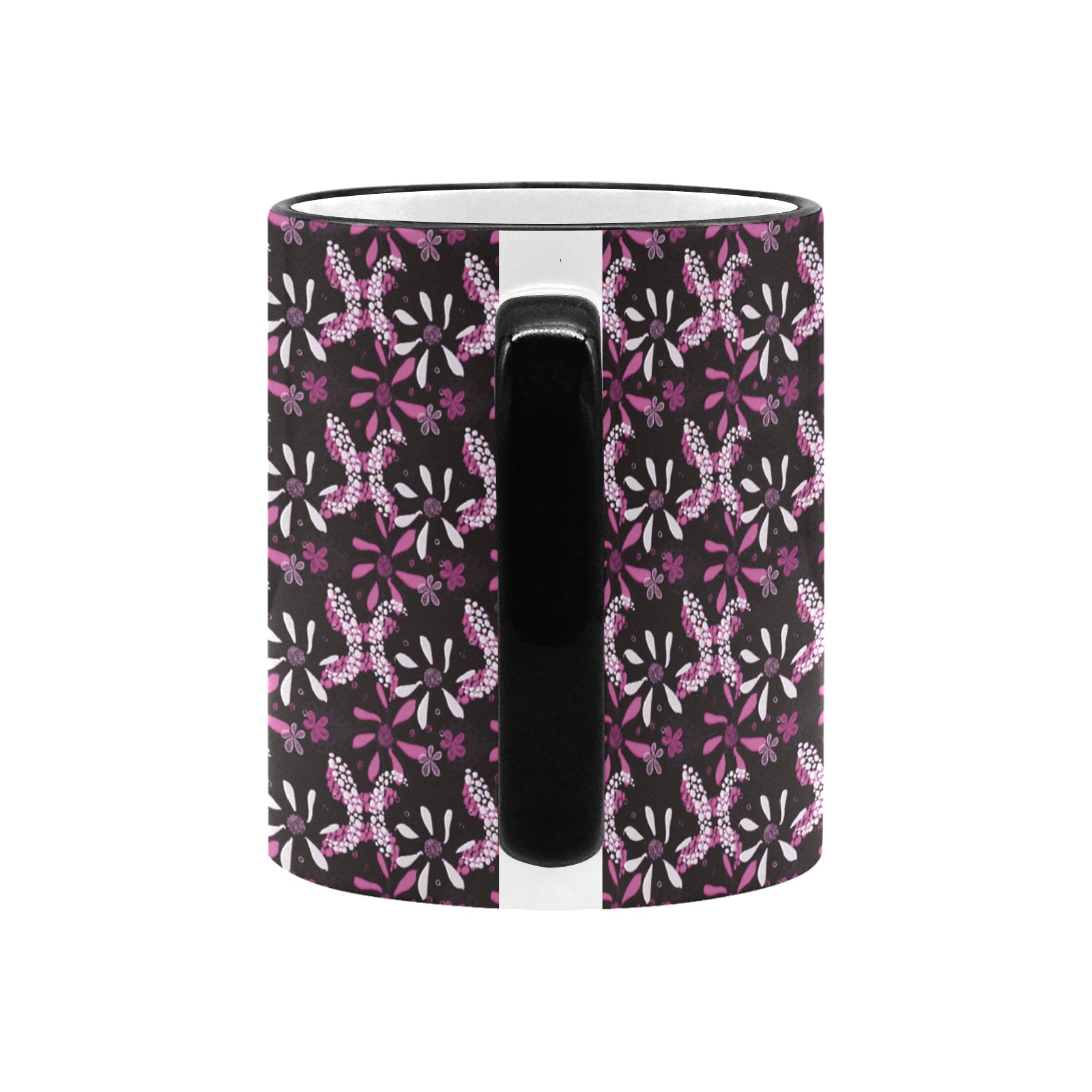 Unique Stylish in pink Custom Edge Color Mug (11oz)