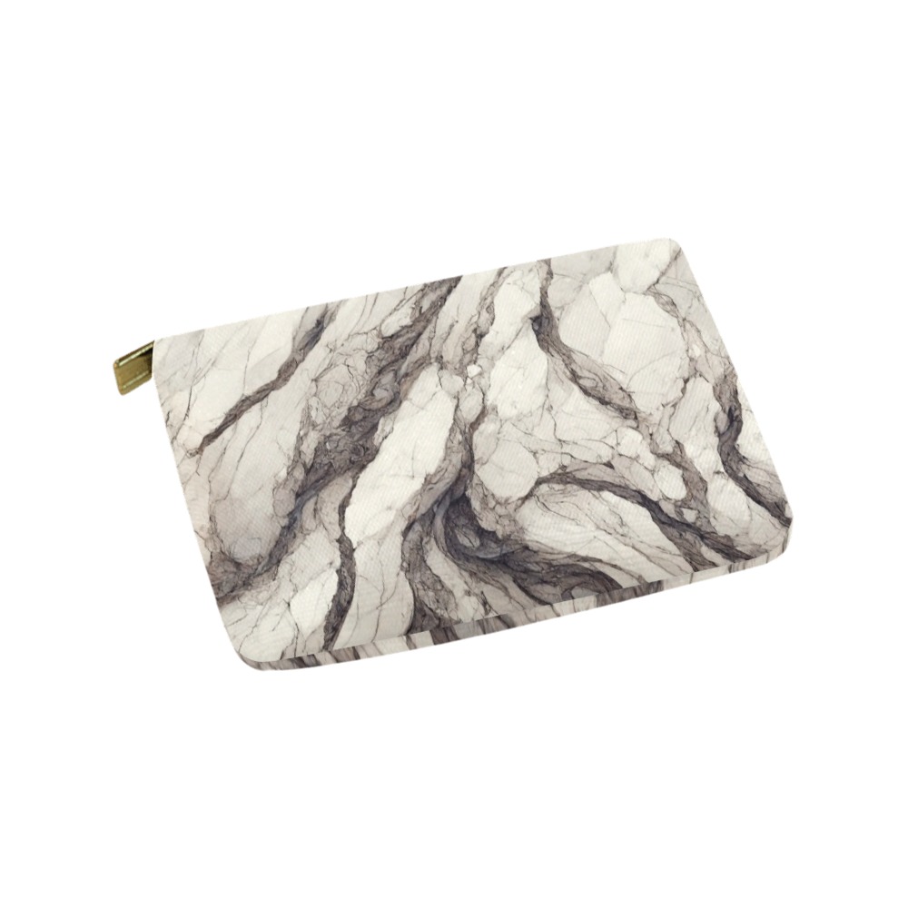 Texture-marble-white-345 Carry-All Pouch 9.5''x6''