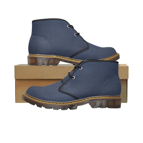 dk blu sp Men's Canvas Chukka Boots (Model 2402-1)